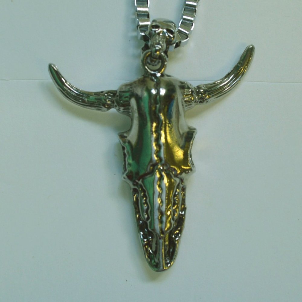 Betsey Johnson Bull Cow Skull Necklace